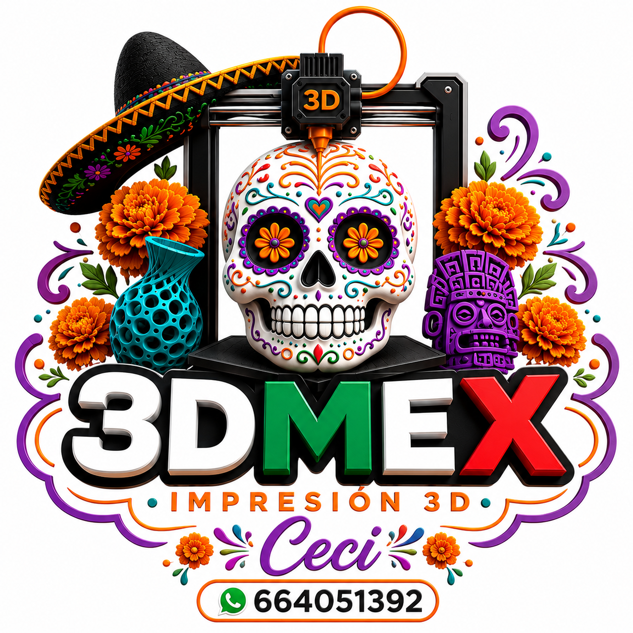 Logotipo oficial de 3DMex Impresión 3D